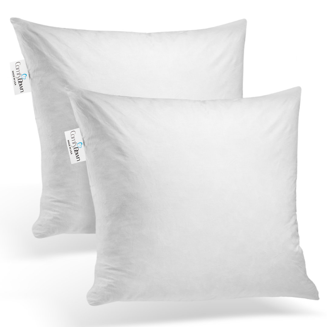Decorative Down Feathers Fill Square Pillow Insert
